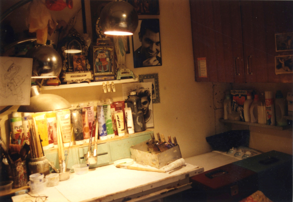 Atelier d'artiste du peintre contemporain Jérémie Baldocchi, de 1998 à 2003
