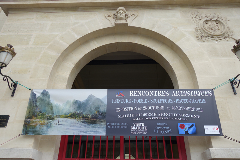 Exposition collective Mairie du 20ème – Paris du 26 Octobre au 03 Novembre 2016