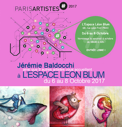 Exposition collective: Espace Léon Blum – Paris du 6 au 8 Octobre 2017