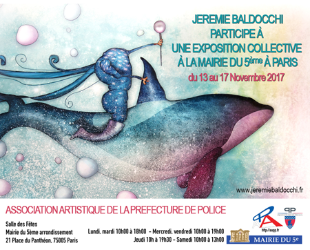 Exposition collective: Mairie du 5ème – Paris du 13 au 17 Novembre 2017