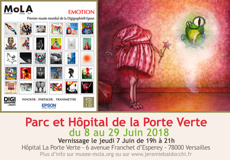 Exposition collective: Musée Mola Hôpital et Parc de la Porte Verte du 8 au 29 Juin 2018