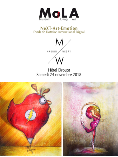 Exposition collective: Vente aux enchères à l’hôtel des ventes Drouot le 24 Novembre 2018