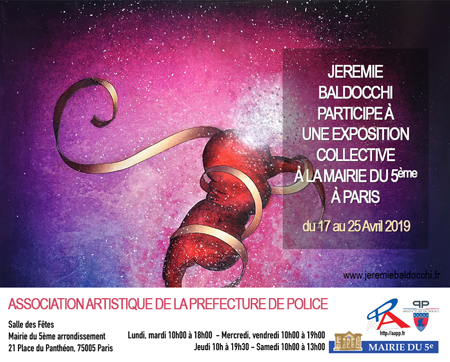 Exposition collective: Mairie du 5ème – Paris du 17 au 25 Avril 2019