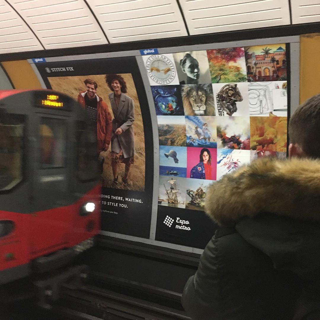 Exposition collective Exposition collective dans le métro de Londres du 1er au 15 Décembre 2019