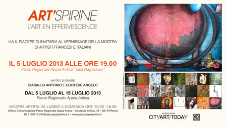 Exposition collective: Salon Art’spirine – Rome – Italie du 05 au 15 Juillet 2013
