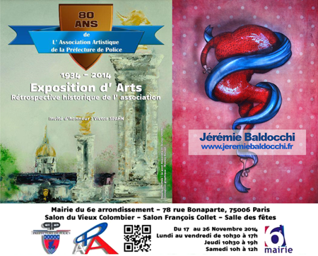 Exposition collective: Mairie du 6ème – Paris du 17 au 26 Novembre 2014