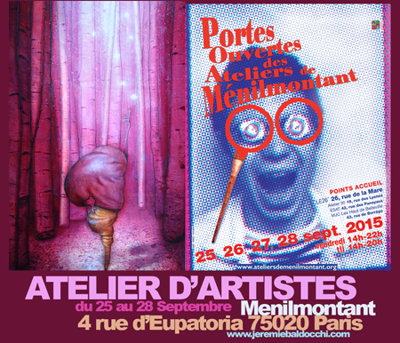 Exposition collective: Avec les artistes de Ménilmontant – Paris du 25 au 28 Septembre 2015
